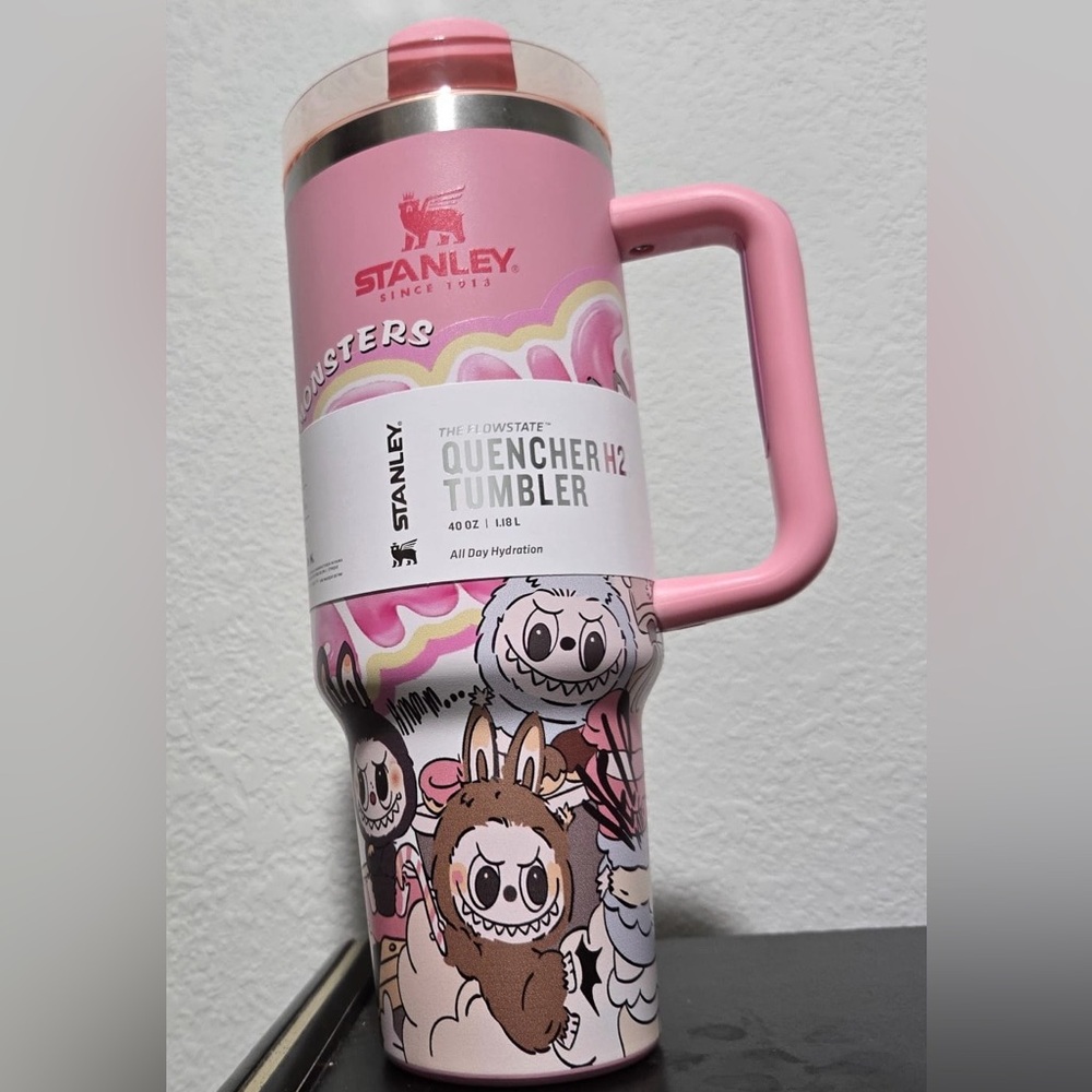 Stanley Pink Monster Design Tumbler